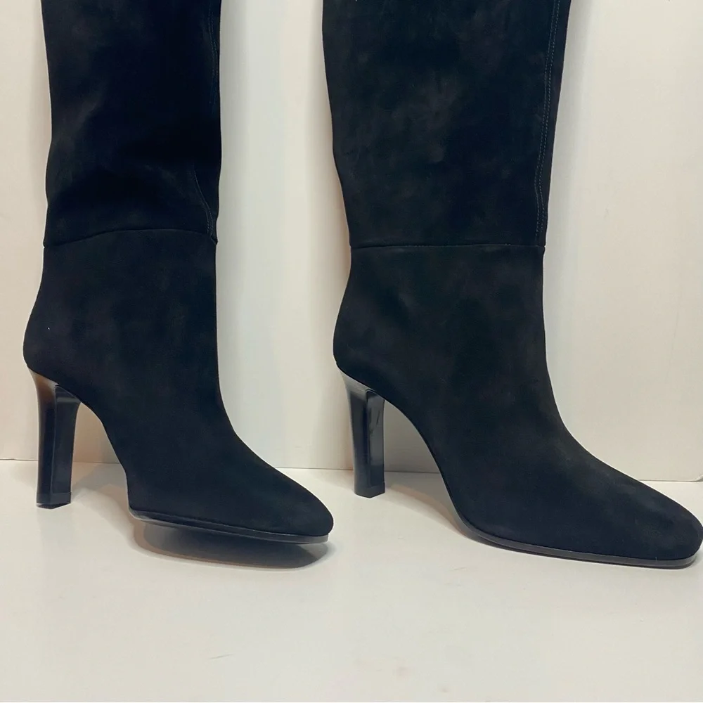 Saint Laurent Over The Knee Black Boots - Picture 6 of 9